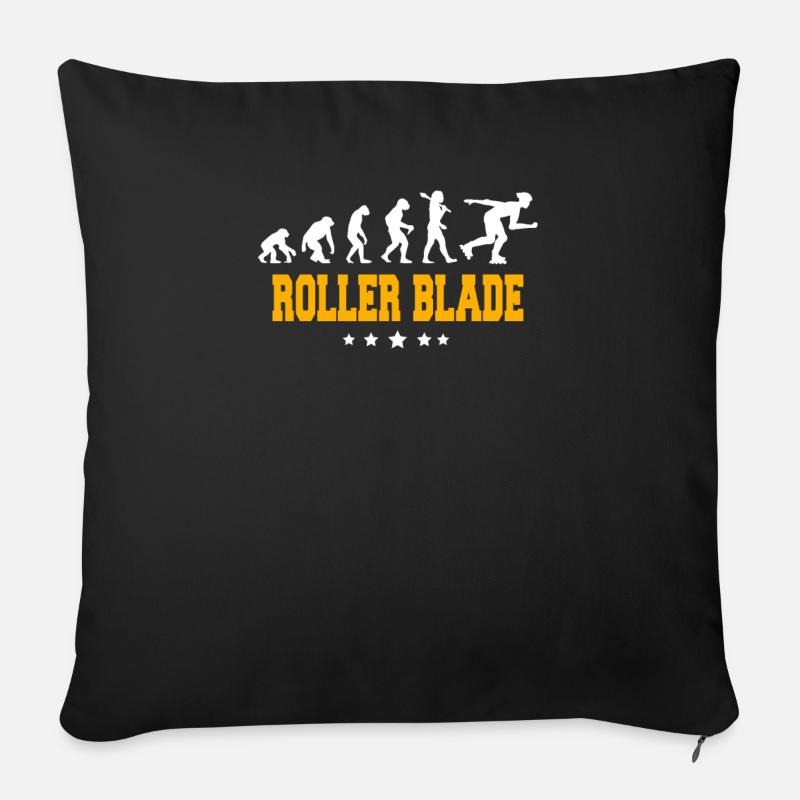 ROLLERS - Coussin et housse de 45 x 45 cm - noir