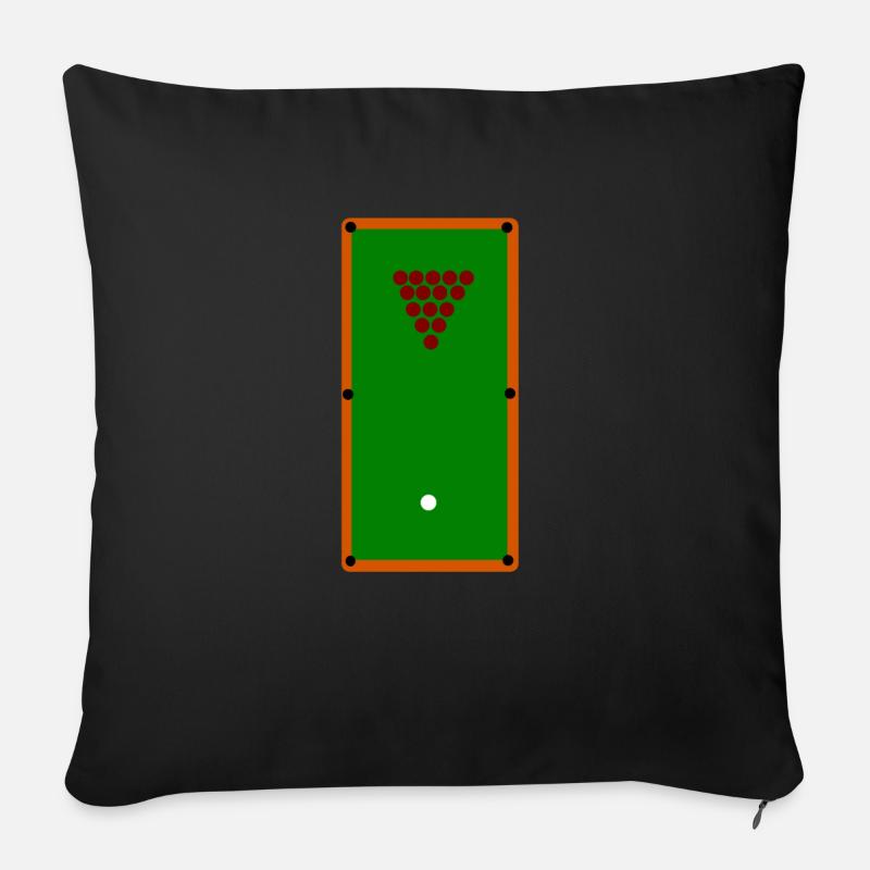 Billard Snooker - Sofakissen mit Füllung 45 x 45 cm - Schwarz