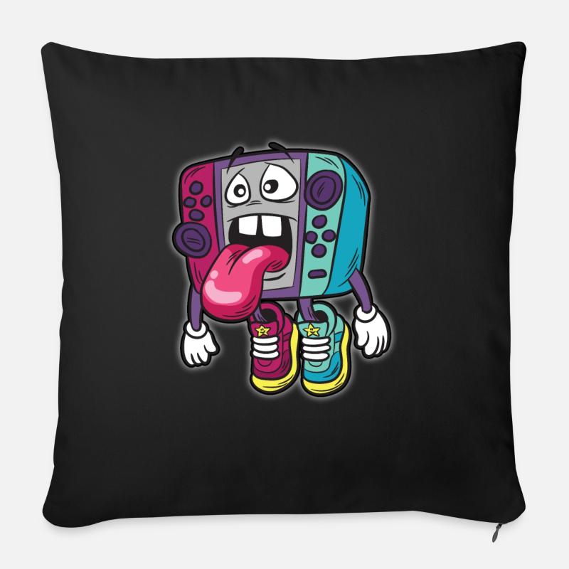 Gamer Humor Lustiger Cartoon Comic Controller - Sofakissen mit Füllung 45 x 45 cm - Schwarz