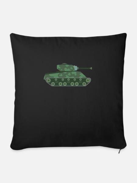 Panzer - Sofakissen mit Füllung 45 x 45 cm - Schwarz