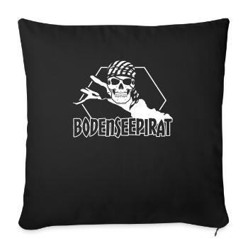 Bodensee Urlaub Bodenseepiraten Segeln - Sofakissen mit Füllung 45 x 45 cm - Schwarz - Vorne