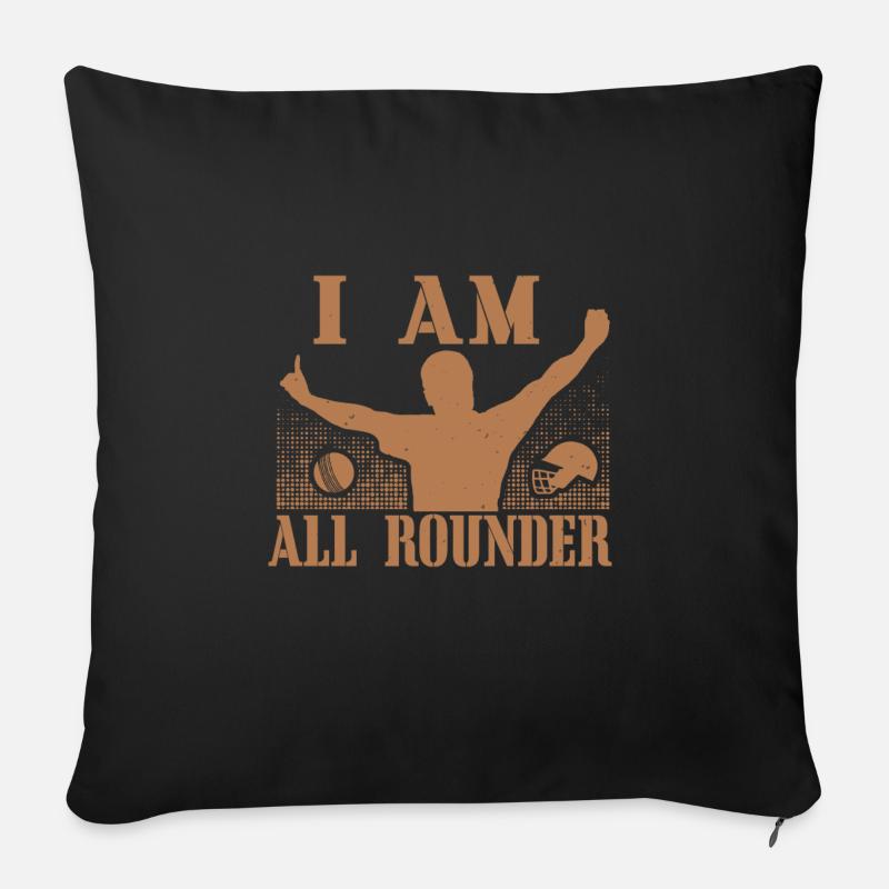 I am all rounder - Sofa pillow with filling 45cm x 45cm - black
