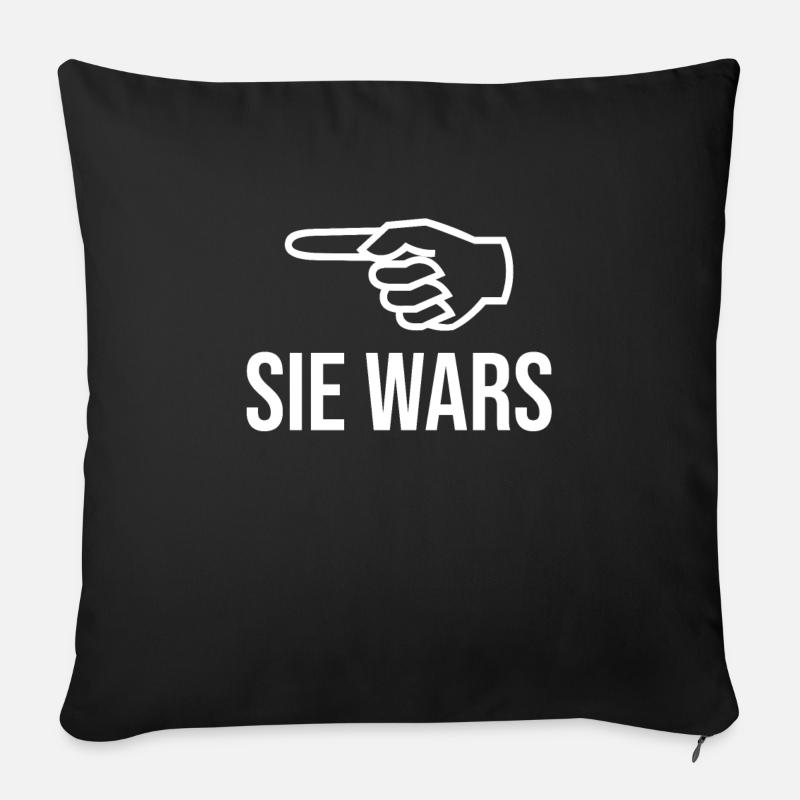 Sie wars - Sofakissen mit Füllung 45 x 45 cm - Schwarz