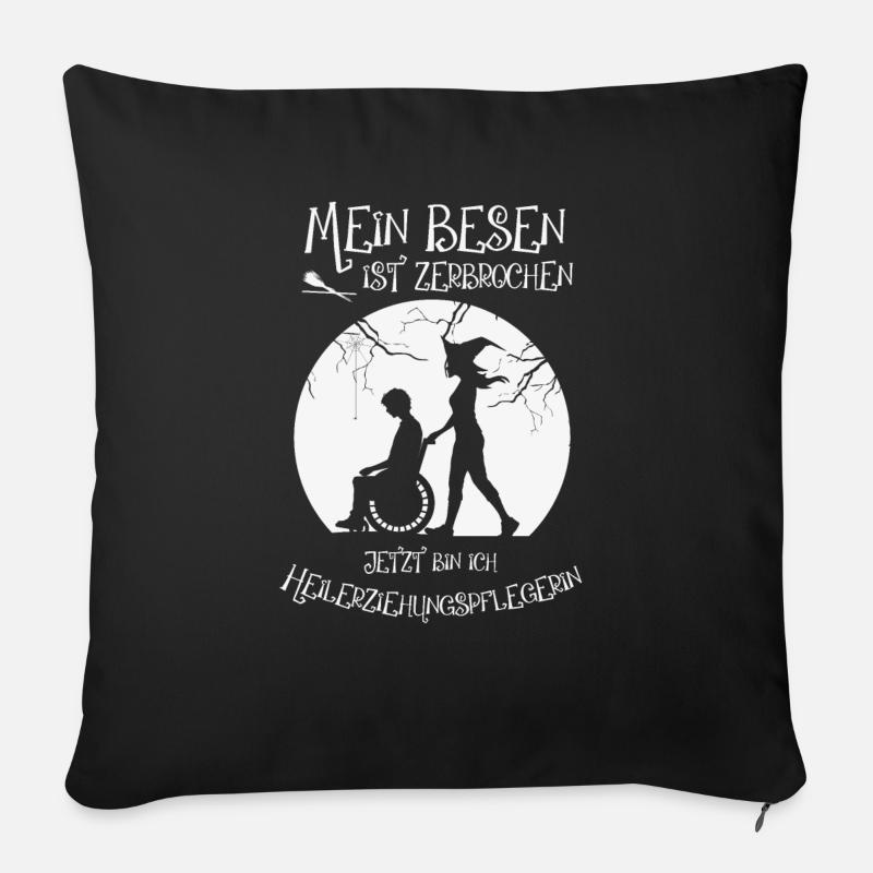 Heilerziehungspfleger HEP Halloween soziale Berufe - Sofakissen mit Füllung 45 x 45 cm - Schwarz