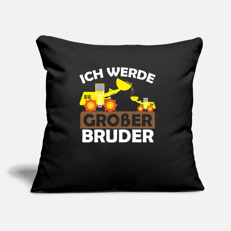 Ich Werde Großer Bruder Bagger Sofakissen mit Füllung 45 x 45 cm