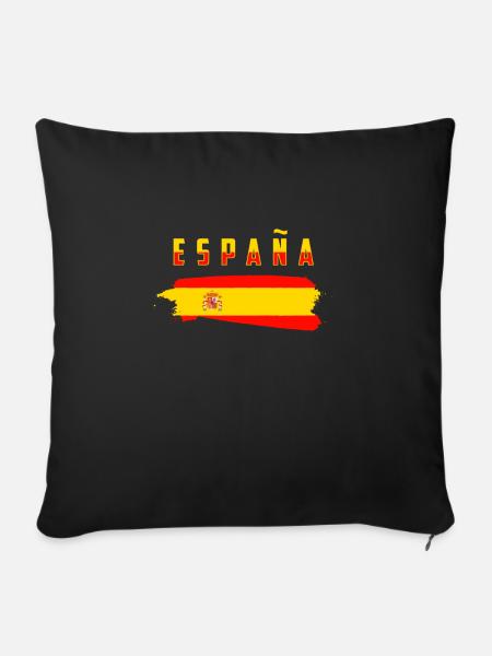 Spanien - Sofakissen mit Füllung 45 x 45 cm - Schwarz