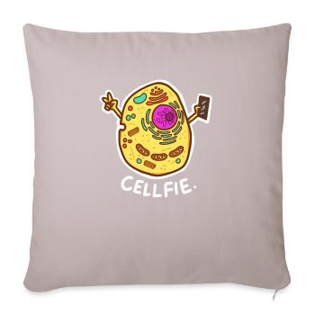 Cell-Fie Funny Science Biology - Sofa pillow with filling 45cm x 45cm - light taupe - Front