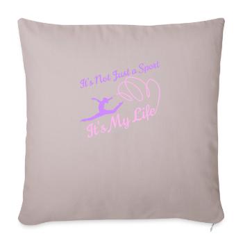 Gymnast gymnast gymnast funny gymnastics saying gymnast - Sofa pillow with filling 45cm x 45cm - light taupe - Front