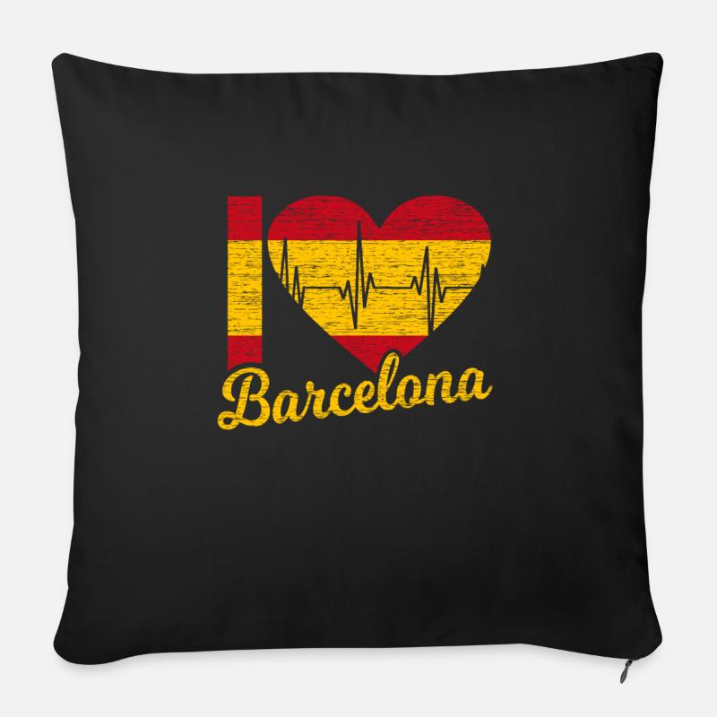 Barcelone - Coussin et housse de 45 x 45 cm - noir