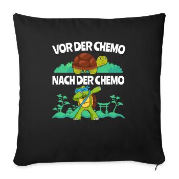 Krebs-Überlebender Kampf gegen Krebs Blutkrebs - Sofakissen mit Füllung 45 x 45 cm - Schwarz - Vorne