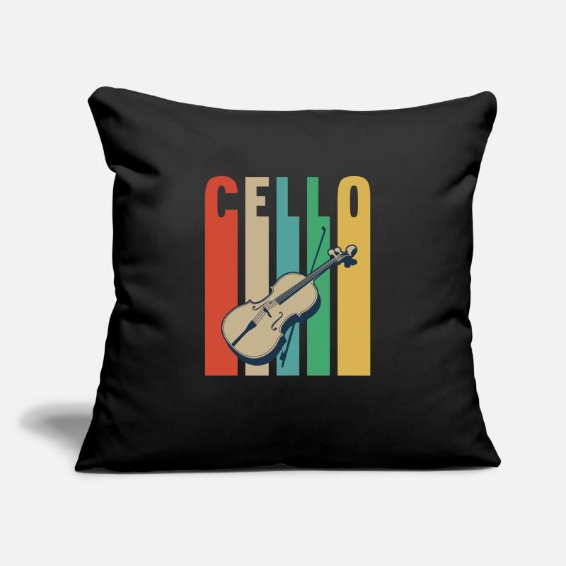 Conception de violoncelle pour un violoncelliste Coussin et housse de 45 x 45 cm