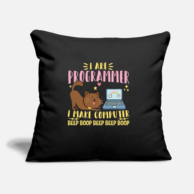I Are Programmer I Makes Computer Beep Boop Coder Sofakissen mit Füllung 45 x 45 cm
