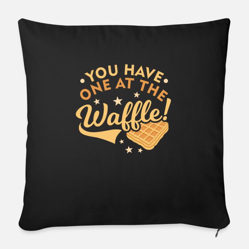 Waffel - Sofakissen mit Füllung 45 x 45 cm - Schwarz