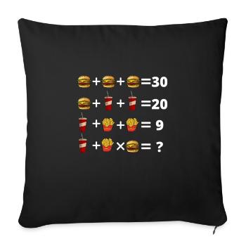 Conception de puzzle drôle - Coussin et housse de 45 x 45 cm - noir - Devant