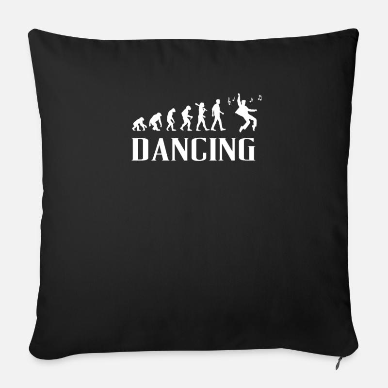 Dancing Evolution Present Idea - Sofakissen mit Füllung 45 x 45 cm - Schwarz