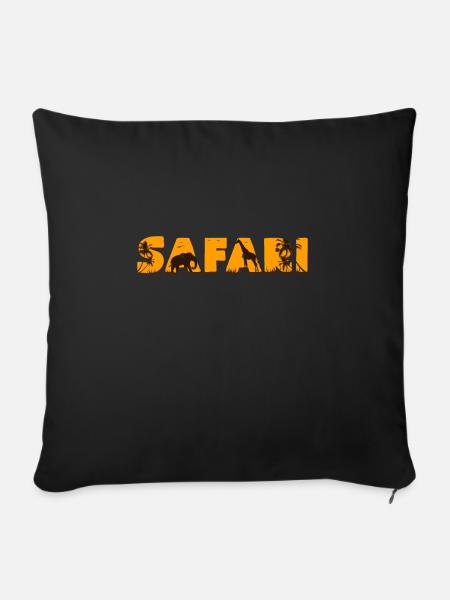 Safari - Sofakissen mit Füllung 45 x 45 cm - Schwarz