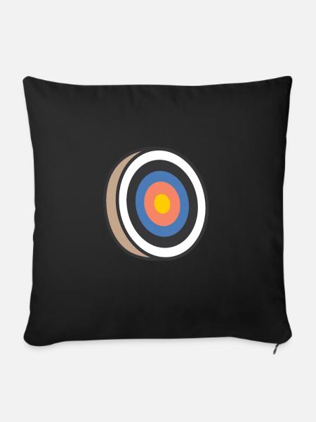 Bogenschießen Archery Target - Sofakissen mit Füllung 45 x 45 cm - Schwarz