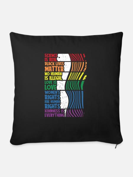 Anti Rassismus gegen Rassismus rassismus - Sofakissen mit Füllung 45 x 45 cm - Schwarz