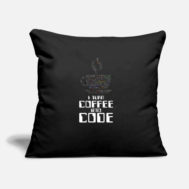 Ich verwandle Kaffee in Code-Codierer, der HTML-Geschenk codiert Sofakissen mit Füllung 45 x 45 cm