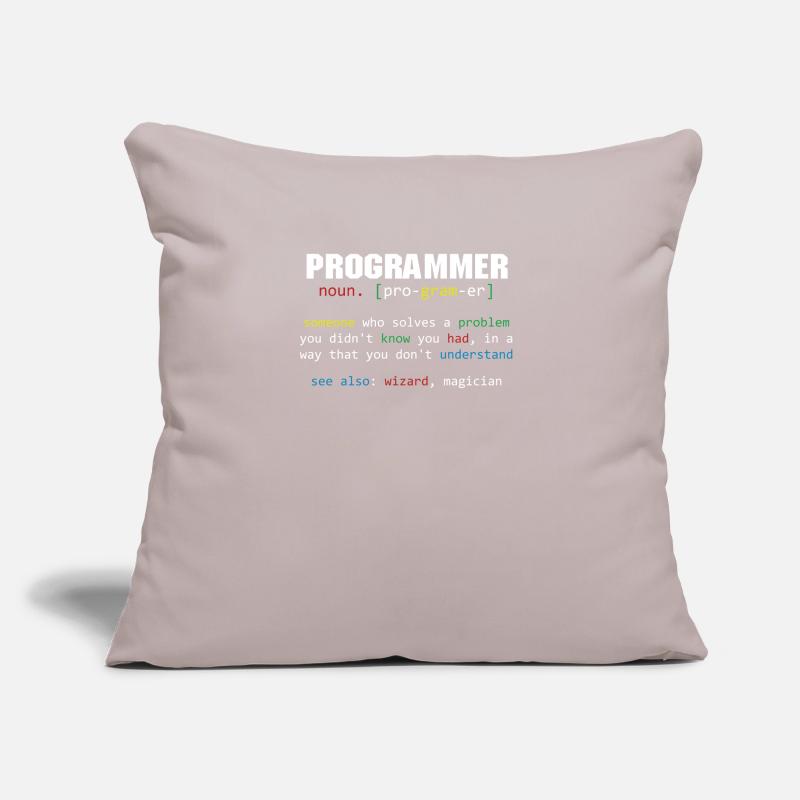 Programmer Definition Coder Programming Coding Sofa pillow with filling 45cm x 45cm