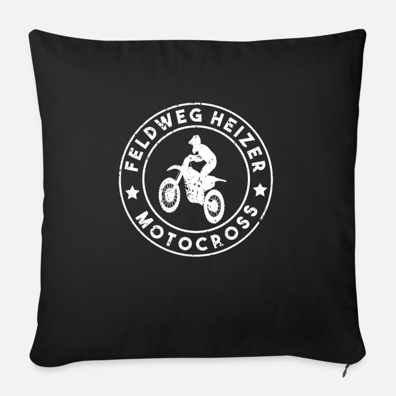 Motocross Geschenkidee - Sofakissen mit Füllung 45 x 45 cm - Schwarz