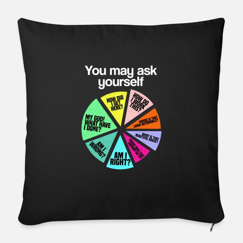 You may ask: Personal Introduction Cha - Sofa pillow with filling 45cm x 45cm - black