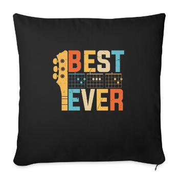 Best Papa Ever Guitar Chords Musical - Sofa pillow with filling 45cm x 45cm - black - Front