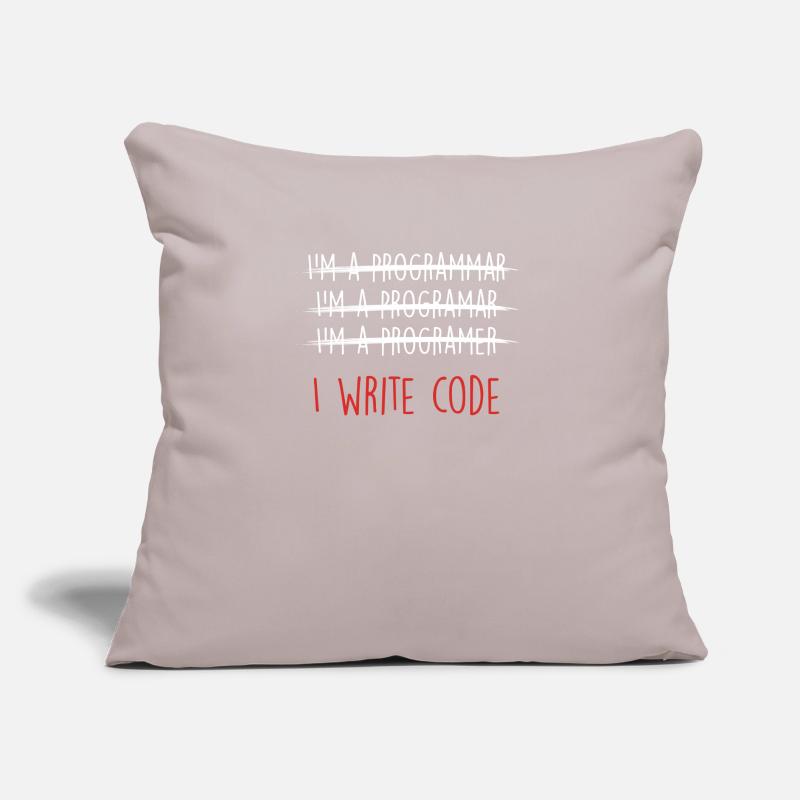 Ich schreibe Code Coder Programmer Programmiergeschenk Sofakissen mit Füllung 45 x 45 cm