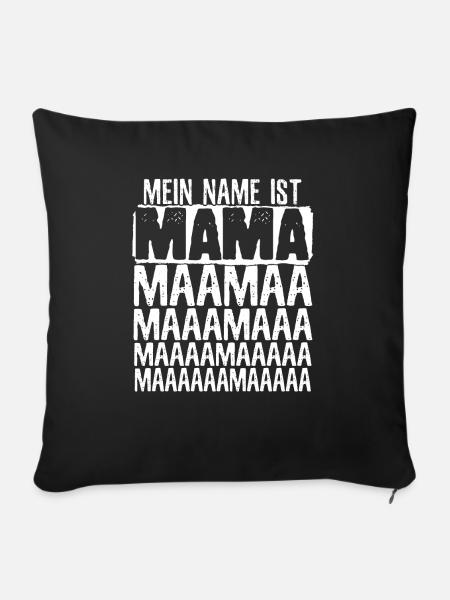 Mein Name Ist Mama Powerfrau - Sofakissen mit Füllung 45 x 45 cm - Schwarz