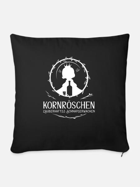 Kornröschen Polterabend Frauen - Sofakissen mit Füllung 45 x 45 cm - Schwarz