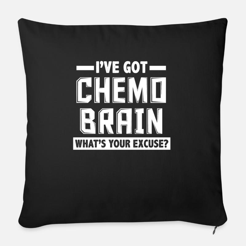 Chemo Ausrede - Sofakissen mit Füllung 45 x 45 cm - Schwarz