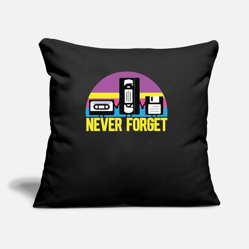 never forget vhs casette floppy disc Sofa pillow with filling 45cm x 45cm