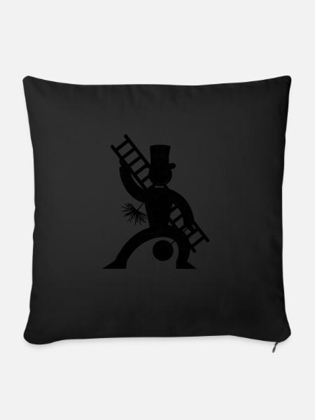 Schornsteinfeger - Sofakissen mit Füllung 45 x 45 cm - Schwarz