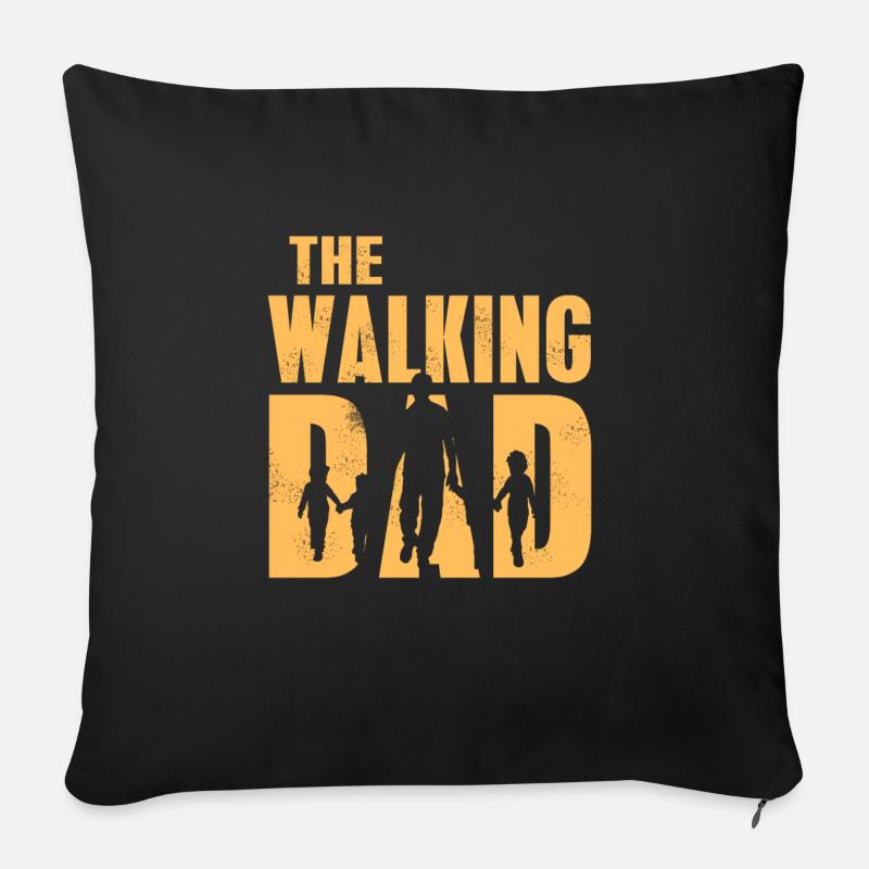 The Walking Dad - Sofakissen mit Füllung 45 x 45 cm - Schwarz