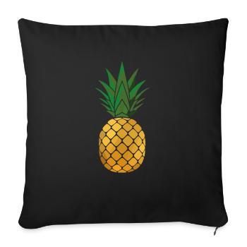 Pineapple - Sofa pillow with filling 45cm x 45cm - black - Front