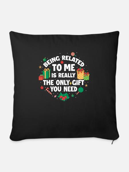 Weihnachten Lustig Weihnachtsgeschenk - Sofakissen mit Füllung 45 x 45 cm - Schwarz