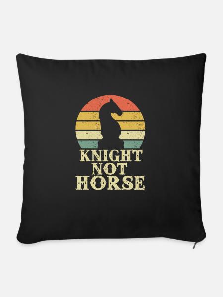 knight not horse - Sofakissen mit Füllung 45 x 45 cm - Schwarz