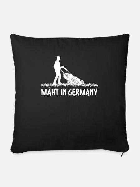 Gärtner Gärtnerin Gartenarbeit Mäht In Germany - Sofakissen mit Füllung 45 x 45 cm - Schwarz