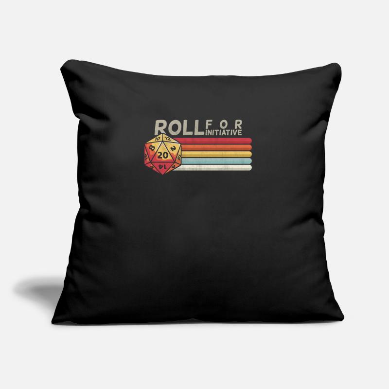 D20 Dice Tabletop Gaming Roll Initiativ Retro RPG Sofakissen mit Füllung 45 x 45 cm