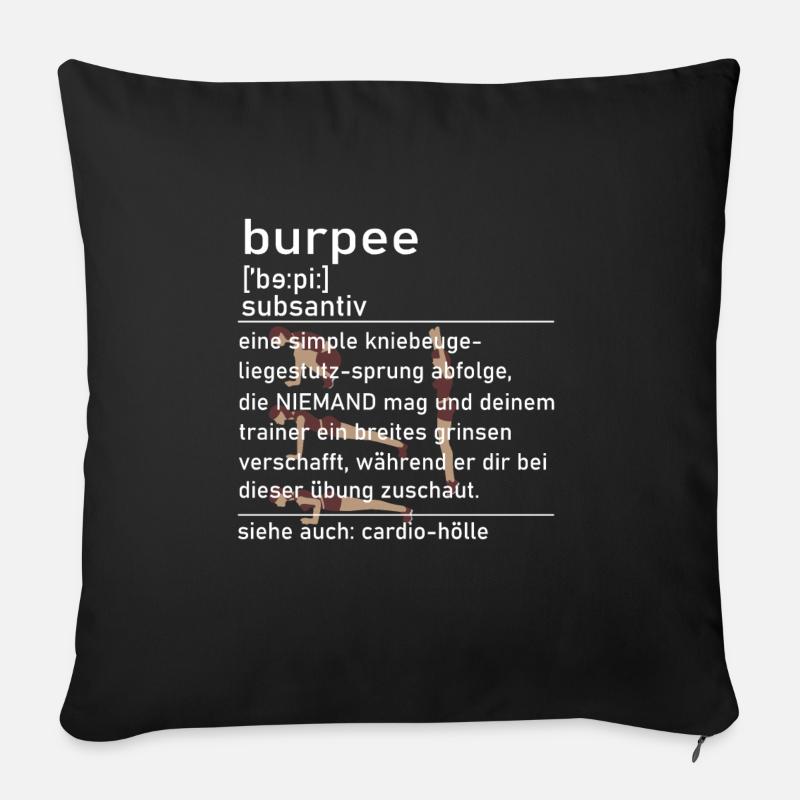 burpee definition - Sofakissen mit Füllung 45 x 45 cm - Schwarz