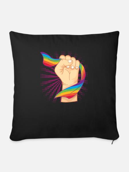 LGBT - Sofakissen mit Füllung 45 x 45 cm - Schwarz