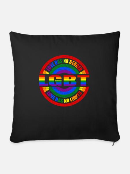 LGBT - Sofakissen mit Füllung 45 x 45 cm - Schwarz