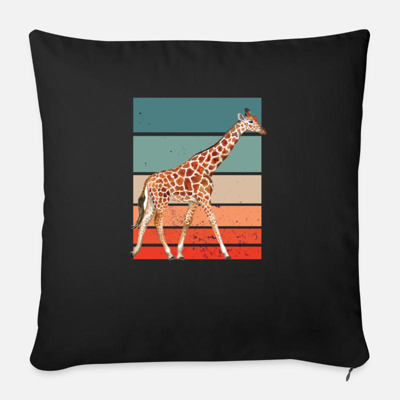 Giraffe - Sofakissen mit Füllung 45 x 45 cm - Schwarz