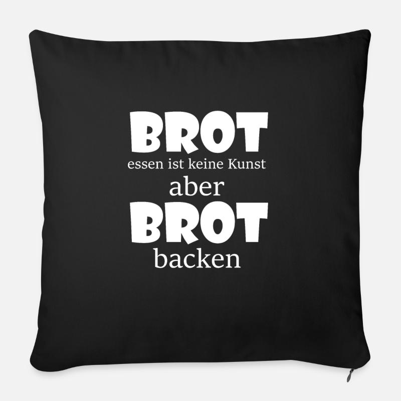 Brot backen - Sofakissen mit Füllung 45 x 45 cm - Schwarz