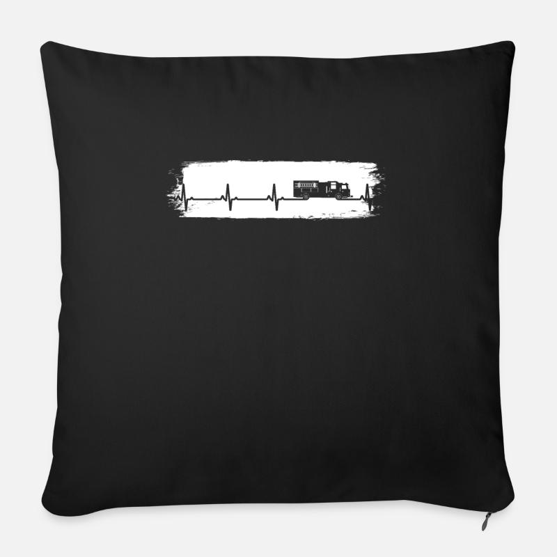 Pompier pompier pompier - Coussin et housse de 45 x 45 cm - noir