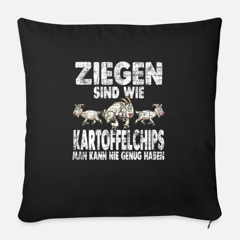 Ziege Lamm Zioegenbock Steinbock Bauer Landwirt Ge - Sofakissen mit Füllung 45 x 45 cm - Schwarz