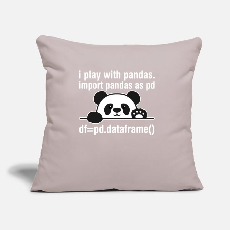 Python programmer IT nerd panda programming Sofa pillow with filling 45cm x 45cm