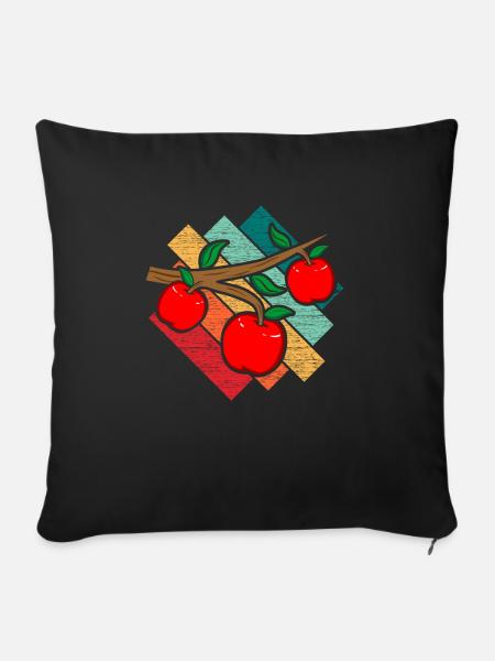 Apfel - Sofakissen mit Füllung 45 x 45 cm - Schwarz