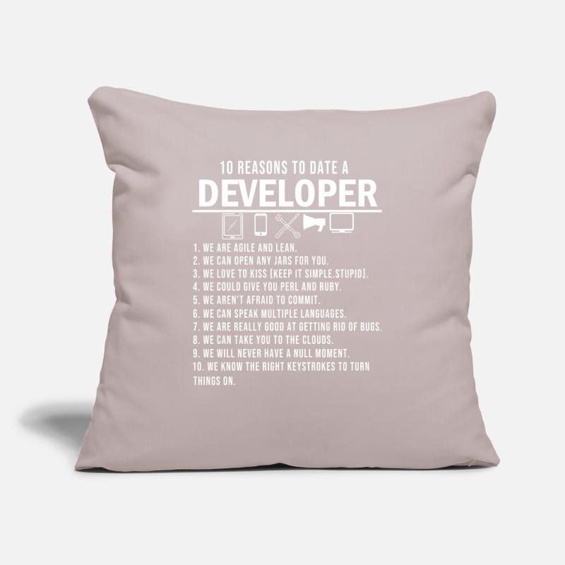 Software developer programming programming Sofa pillow with filling 45cm x 45cm