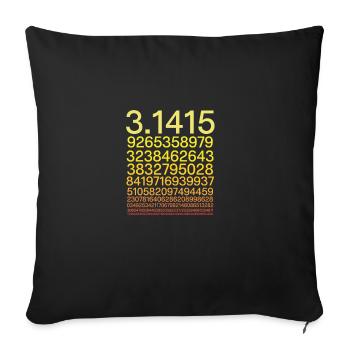 Pi math math number - Sofa pillow with filling 45cm x 45cm - black - Front
